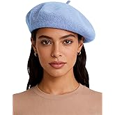 Sumolux Women Beret Hat Wool Vintage French Solid Color Classic Winter Cap