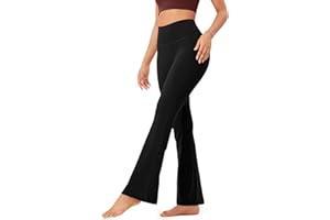 ODODOS Women's Bootcut Yoga Pants Tummy Control Non See Through Bootleg Gym Workout Pants