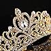 Ollacy Gold Silver Crystal Heart Rhinestone Headband Crown for Cake Topper Party Wedding Princess Headpiece Tiara (Gold)