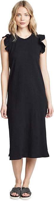 sundry ruffle midi dress