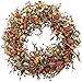 The Wreath Depot Appalachia Berry Silk Fall Door Wreath 24 inch, Handcrafted, Designed in USA, Full Wreath Shape and Size, Beautiful White Gift Box Included