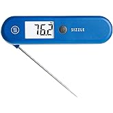 ThermoWorks Sizzle Digital Meat Thermometer – Instant Read in 2 Seconds, Waterproof, Folding Probe with Magnetic Back, Auto-R