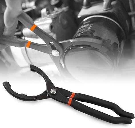 Amazon Co Jp Ruien プライヤー式 オイルフィルターレンチ 55 1ｍｍ オイルエレメント交換 工具 ブラック 車 バイク