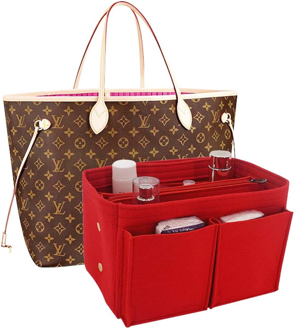 HIFELTY Women Handbag Organizer Multi-Pocket Bag in Bag Purse Organizer Travel Tote Bag Insert with Singly Detachable Wallet /& Keys Chain