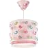 Dalber Lampe Suspension Plafond Ronde Rose - Lumière Douce Et Magique Pour Chambre D'Enfant