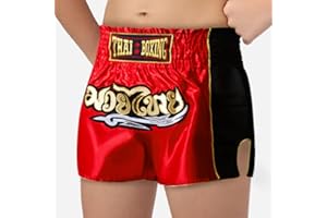 SIAMKICK Youth Muay Thai Shorts for Kids (4 Years - 10 Years) Boxing Kickboxing MMA Training Trunk for Boys and Girls