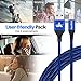 iPhone Charger,Aonlink 3Pack 3FT/6FT/10FT(1M/2M/3M) Nylon Braided Lightning Cables USB Charger Cord, Compatible with iPhone X/8/8 Plus/7/7 Plus and More(Black Blue)