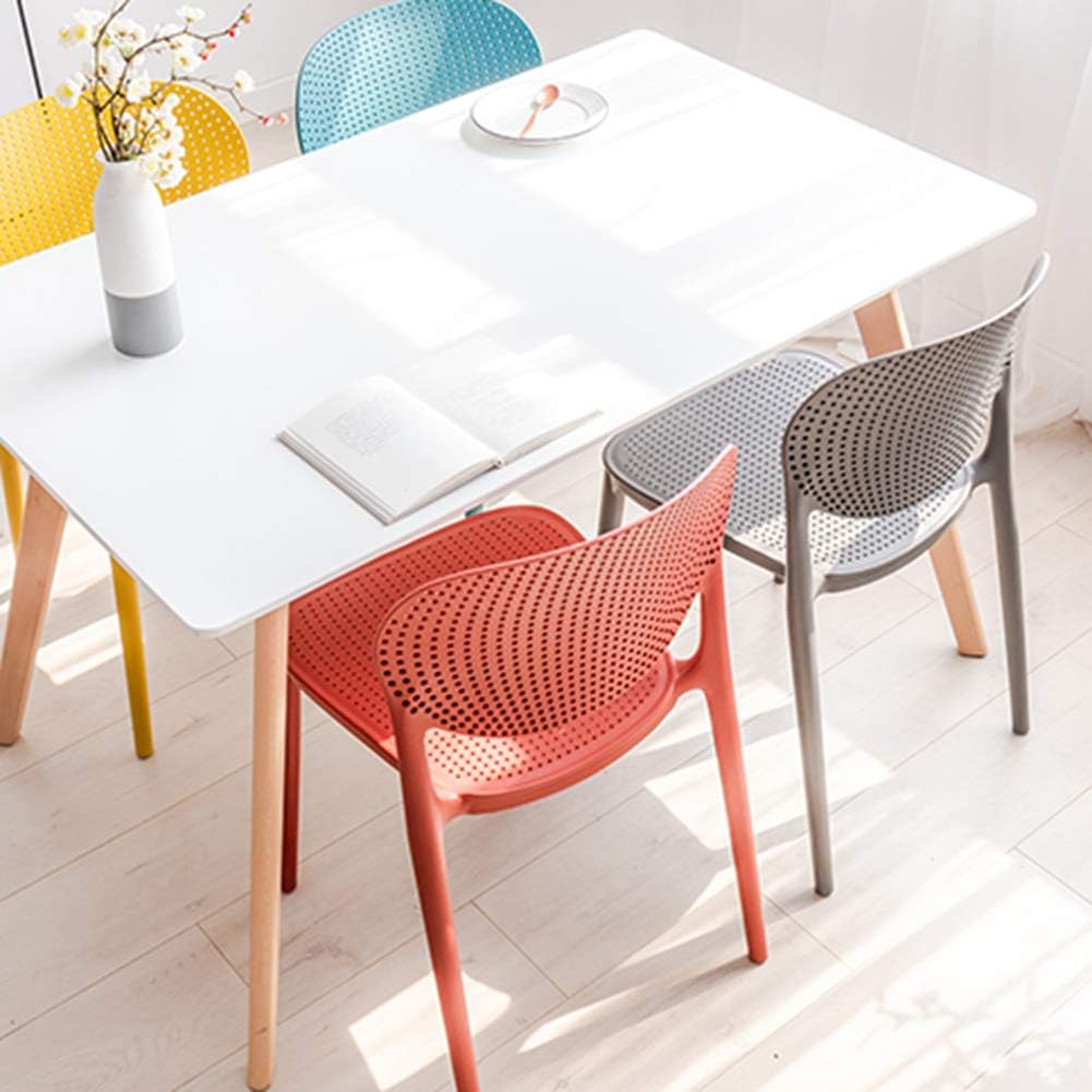 Ljljx Chaise De Salle A Manger Chaises Laterales Empilables Pour Interieur Et Exterieur Chaises En Plastique