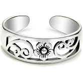 Sterling Silver Hawaiian Plumeria Flower Ring - Antiqued Filigree Band, Sizes 4 To 10 Available