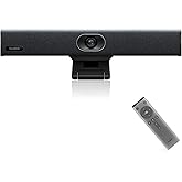Yealink 4K Video Conference Camera System for PC, Huddle Room, Teams &amp; Zoom | All-in-One UVC34 Webcam with 8 Microphones &amp; Speaker, 120&deg; Wide Angle, AI Auto Framing, Plug &amp; Play Conference Meeting Bar
