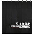 BoxerTools Studio Sound Dampening Blanket 78" x 72" - Window, Door, Wall, Ceiling, Insulated Blanket, Light Blocker, Sound Absorbing, Acoustic Sound Treatment - Grommets and Loops