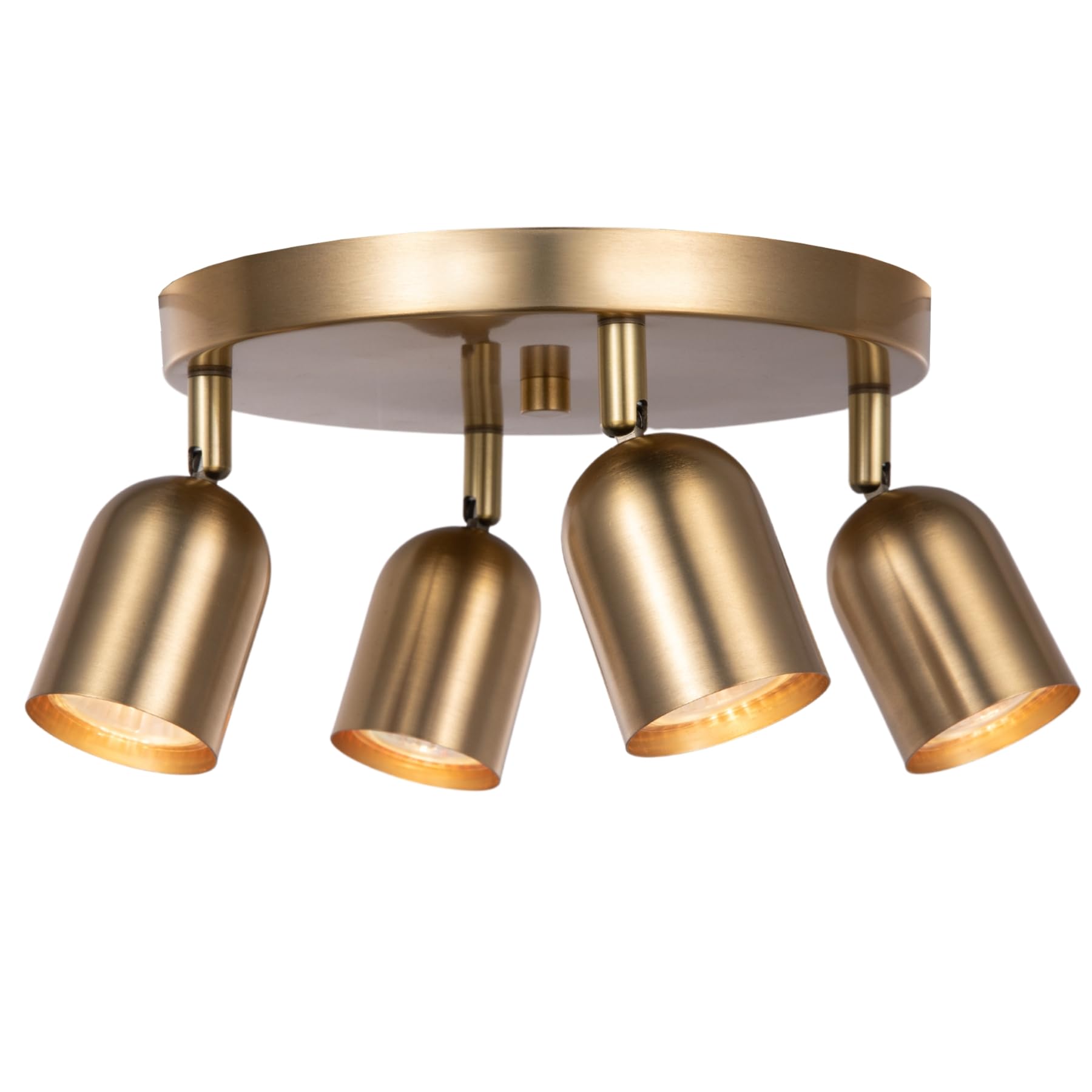 Photo 1 of CRAFTRONOS 4 Light Track Lighting Kit Canopy,Matt Brass Finish with Modern Adjustable Ceiling Spotlight for Kitchen,Bedroom,Living Room,Home Improvement