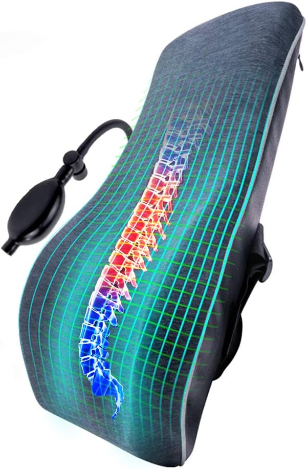 Heycell Inflatable Lumbar Support Pillow Memory Foam Car Lumbar Pillow