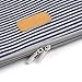 Case Star Bohemian Style Dark Blue and Gray Classic Stripe Canvas Fabric 13 Inch Laptop Sleeve Zipper Case for 2016 New Apple Macbook Pro 13 A1706 & A1708