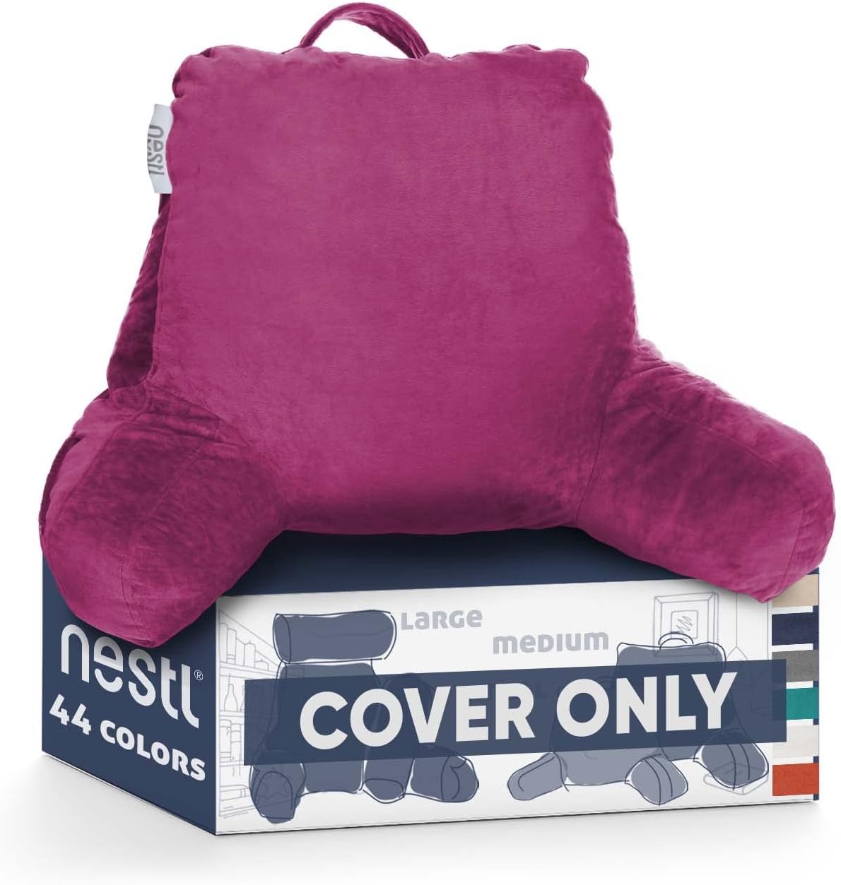 Nestl Reading Pillow Covers, (Cover Only) Small Bed Rest Pillow with