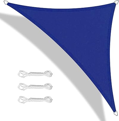 Teynewer Triangle Shade Sail 3.6m Waterproof UV 98% Blue