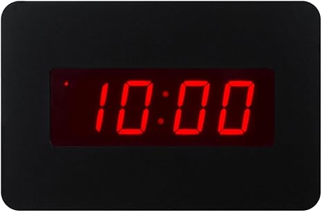timegyro reloj de pared digital led con digitos grandes reloj despertador alimentado por bateria para la sala de estar del dormitorio negro