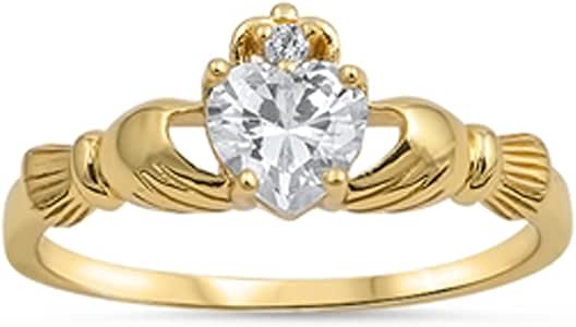 Amazon.com: Prime Jewelry Collection Sterling Silver Women's Colorless 