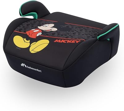 Disney Manga i-Safe, Rehausseur Voiture Enfant, Siège Auto Mickey Mouse, 6-12 ans, 128-150 cm, 22-36 kg, Léger, Installation Facile de la Ceinture, Tissu Soft-touch, Authentic Mickey