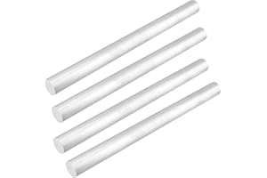 JAPCHET 4 Pack 1 Inch Diameter Round Aluminum Rods, Long 13 Inch Aluminum Round Bar, 6061 Aluminum Round Stock, Round Bar Stock for DIY Crafts, Model Cars and Model Planes