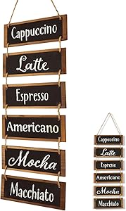 KITCADA Farmhouse Coffee Sign Wall Decor, Farmhouse Decorations for Living Room Bedroom Kitchen Coffee Bar Wall Decor Gifts, Rustic Inspirational Large Wooden Hanging Signs Decor (Black)