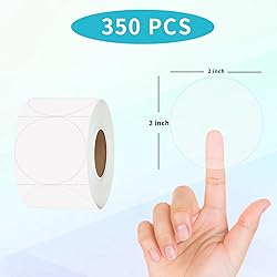 STARLIBOO Round Clear Seal Stickers- 2 Inch Clear