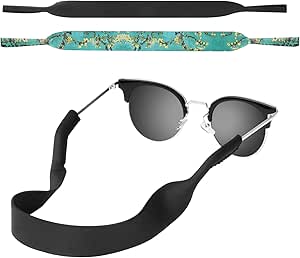 MoKo Correa de Gafas de Sol, [2 Paquetes] Cómodo y Suave Cuerda de Gafas de 100% Neopreno, Mantiene Sus Gafas de Seguridad ya Sea IR a Correr, ...