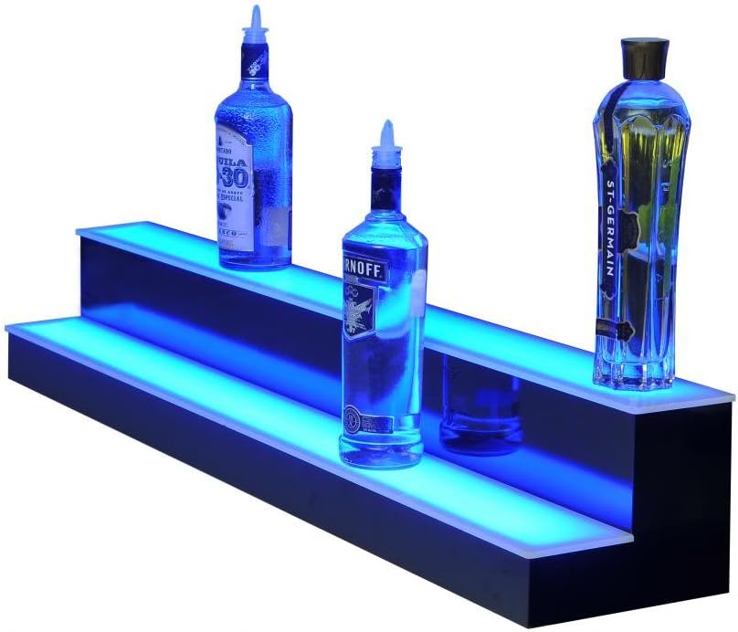 LED Lighted Bar Shelf 2 Step 32" Amazon.co.uk Kitchen & Home