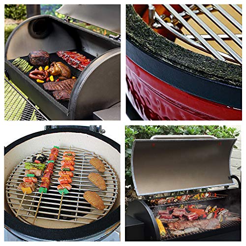 BBQ Gasket Smoker Grill Tape, High Temp Black Grill Seal Self Stick