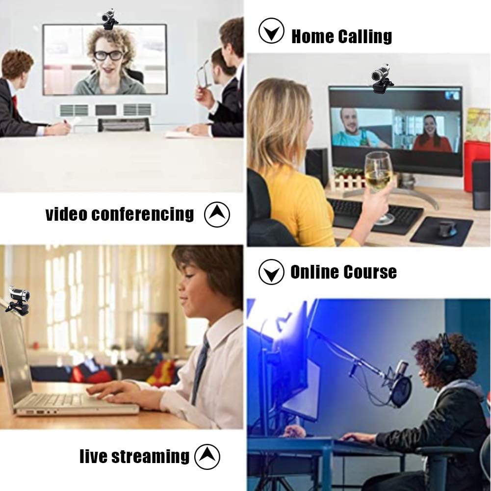 Bewinner Webcam for PC Desktop Laptop Webcams USB HD Video Camera with Microphone - Image 3