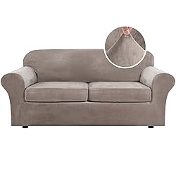 H.VERSAILTEX Real Velvet Plush 3 Piece Stretch Sofa