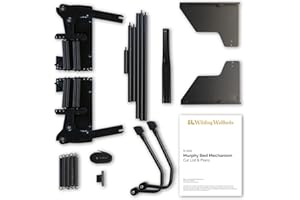 Wilding Wallbeds Murphy Bed Mechanism Hardware Kit (Universal Size Fits King, Queen, Full, & Twin) Spring Lift, Heavy Duty Powder-Coated Steel Vertical Wall Mount, DIY Wallbed, Supports Up to 2,000lbs