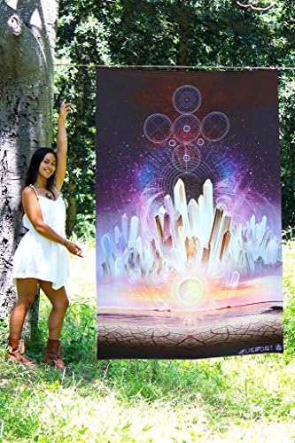 Crystalline Dreams - by Third Eye Tapestries - Wall Tapestry - Wall Hanging - Digital Art Tapestry