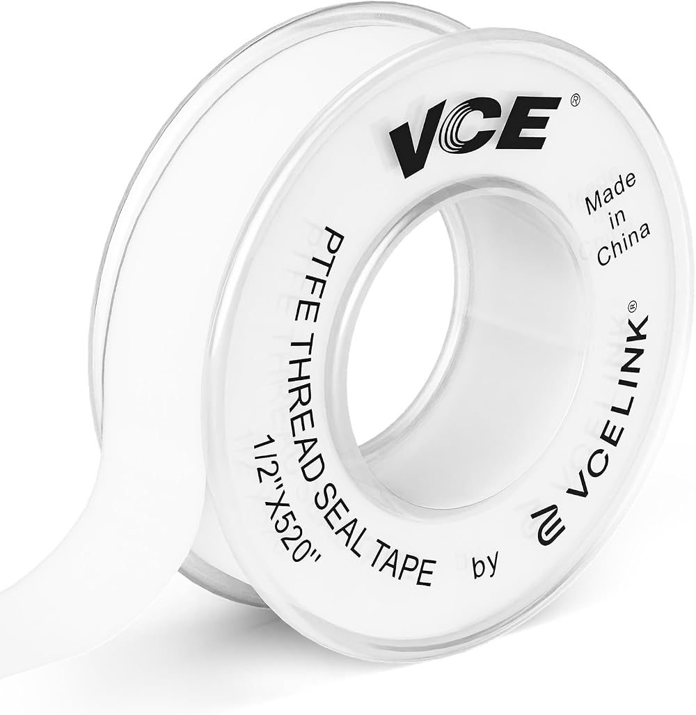 VCE PTFE Tape 12mm x 13m Plumbers Tape with Snap-On Cover
