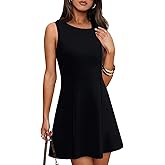 TITOMD Women's Boat Neck Mini Dress Summer Spring 2026 Fashion Sleeveless A Line Cocktail Party Club Short Dresses