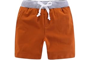 Mud Kingdom Little Boys Athleisure Knit Shorts Elastic Waist with Drawstring