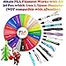 Glow in the Dark 3D Pen Filament Refills PLA - 20 Colors 800 Feet(10 Glow, 6 Fluo, 4 Common) Bonus 250 Stencil eBook - Dikale 3D Pen Filament 1.75mm for Tecboss Nulaxy etc(Does Not Fit 3Doodler)