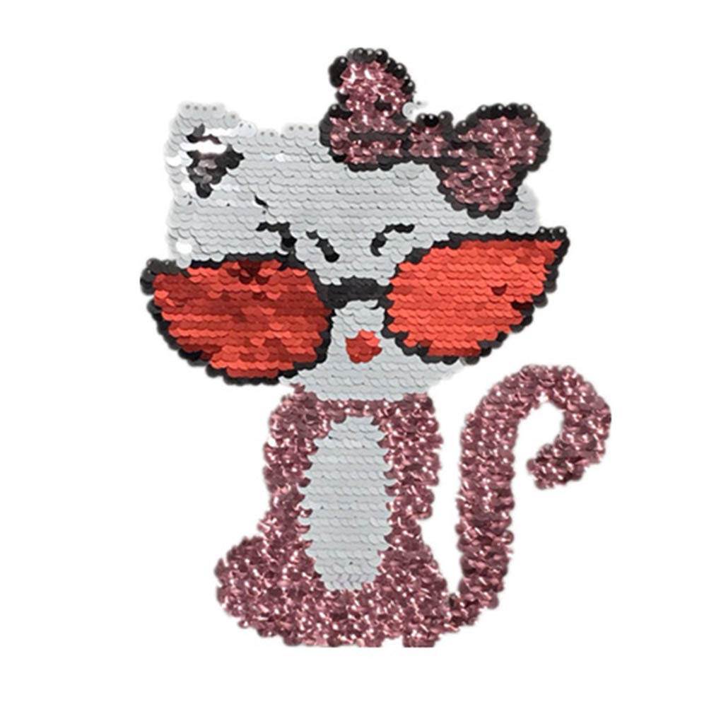 Mengonee Ropa Reversibles Pegar Imagen Gato con Lentejuelas de Apliques  Niños Animal de la Historieta del Traje de Parches Costura y manualidades  Costura futakuchi-hakata.com