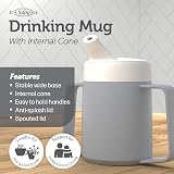 JFA Supplies 165ml Grey Adult Drinking Mug with Two Lids Non Spill view 5