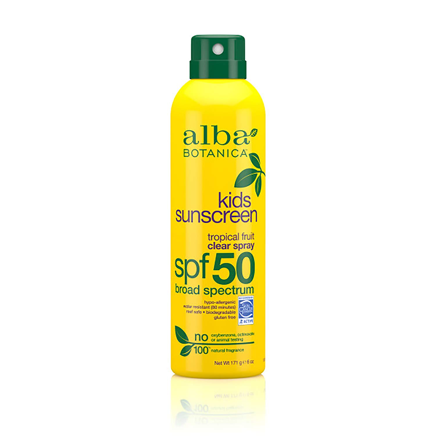 Alba Botanica Fragrance Free Clear Spray Sensitive SPF 50 Sunscreen, 6 oz.: Beauty