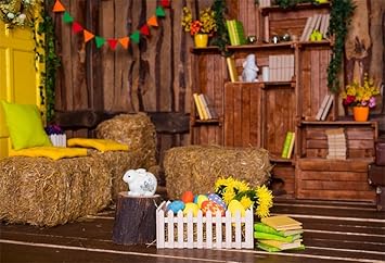 Amazon Com Aofoto 10x7ft Country Barn Interior Haystack Backdrop