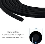 LAVMHAB Silicone Tube 10mm ID x 14mm OD 1.5m Black Flexible Rubber Air Water view 3