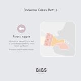 BIBS Boheme Glass Baby Bottle 120 ml Natural Rubber Teat Blush view 5