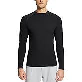 baleaf Men's Fleece Thermal Long Sleeve Shirt Cold Weather Workout Tops Moisture Wicking Running Shirt