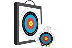 - QI HUO JU - Foam Archery Target High-Density Bow and Arrow EVA Targets for Backyard Practice Shooting Targeting, Include 5 Target Papers, 4 Pins
