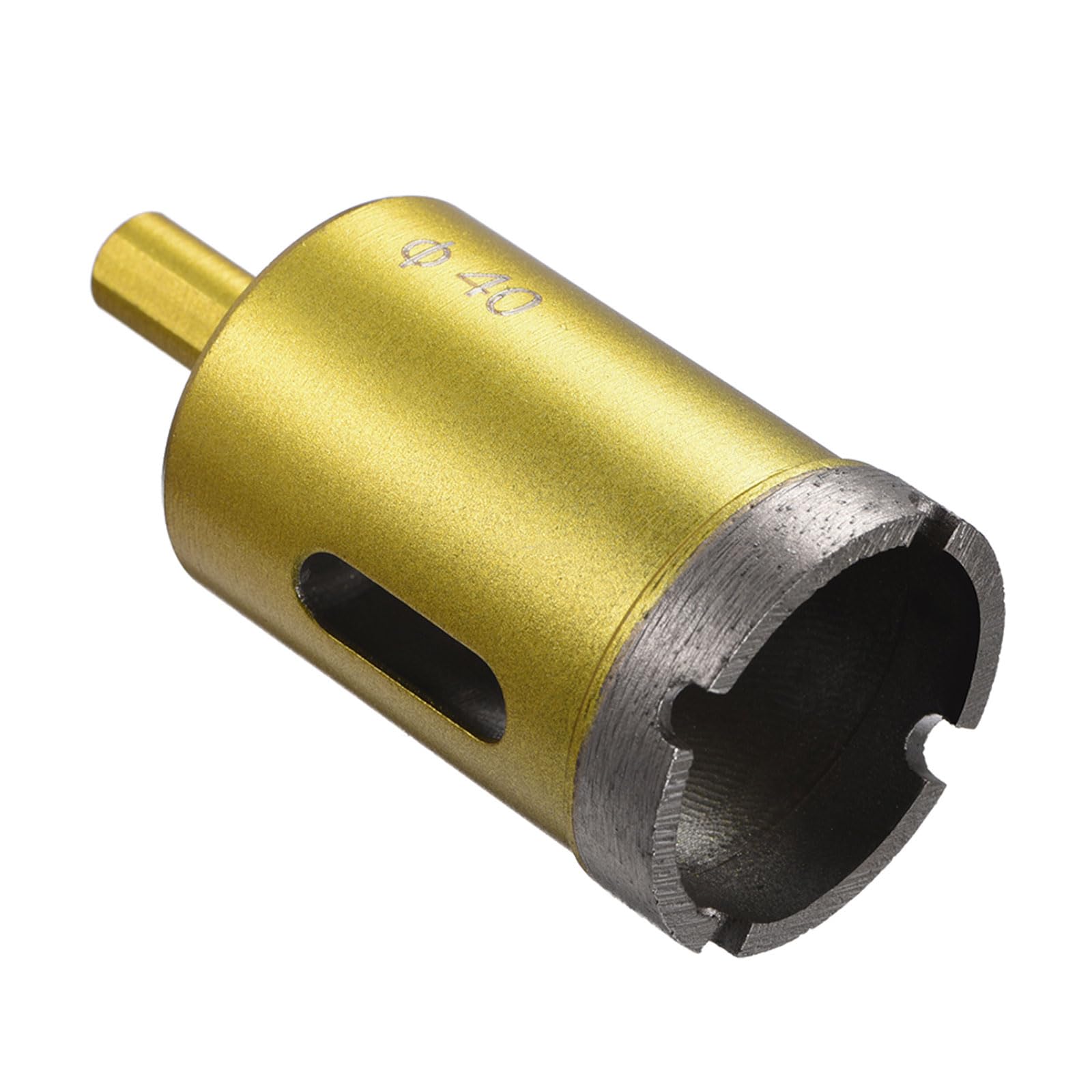 CoCud Diamond Core Drill Bit, 40mm Dia Round Shank, Tiles Stones Marble Concrete Dry/Wet Hole Saws - (Applications: for M10 Angle Grinder), 1-Piece