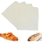 100% Organic Cotton Bread Cloth for Rising - Breathable Tea Towel for Bread Making - Unbleached Baking Towels - Bread Basket Cloth Napkin - 28" (Natural - 4 Pack)