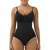SHAPERX Women's Shapewear Bodysuit Tummy Control Body Shaper Seamless Sculpting Snatched Waist Body Suit