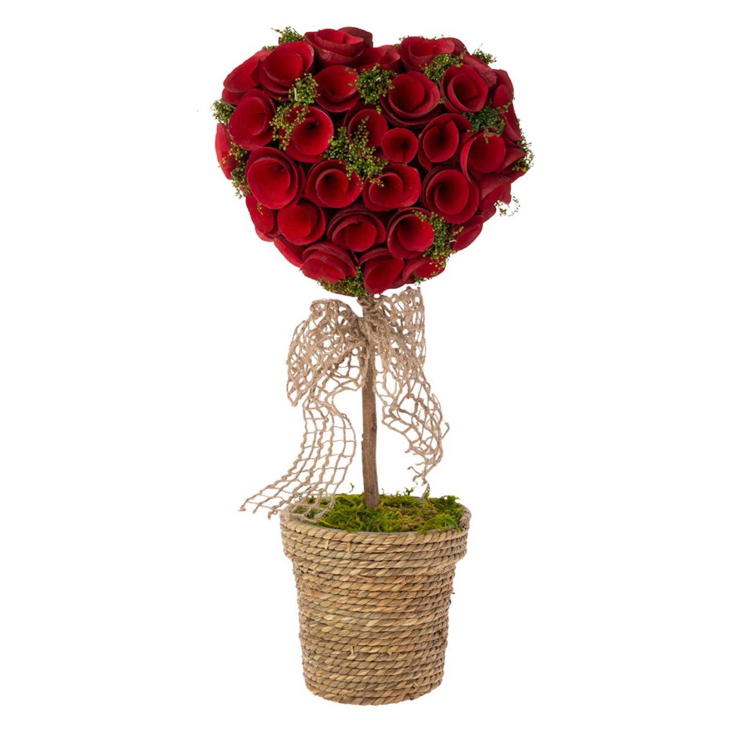Photo 1 of Boston International Heart Shaped Valentines Tabletop Topiary, 14-Inch, Hearts for You