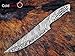 ColdLand Damascus Knife Blank Blade Hand Forged for Hunting Knife Making Supplies, Skinner Blank
